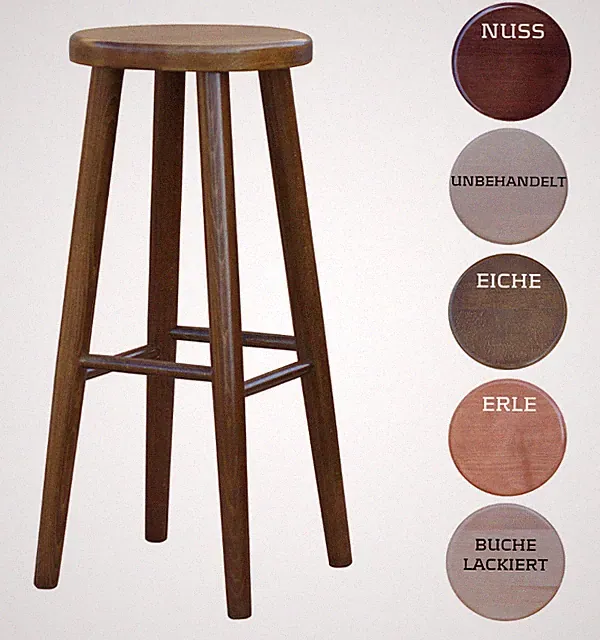 BARSTUHL BUCHENHOLZ HOCKER NEU 72CM HOCH