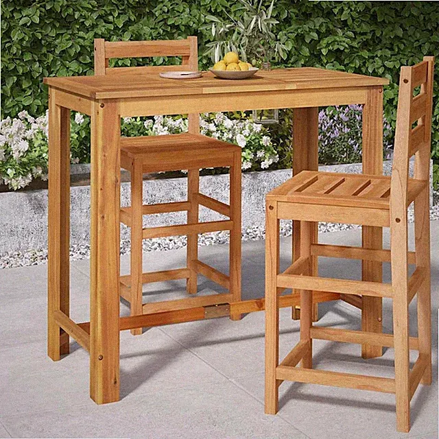 Bartisch Akazienholz Stehtisch Bistrotisch Esstisch mehrere Auswahl vidaXL