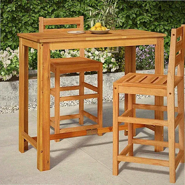 Bartisch Akazienholz Stehtisch Bistrotisch Esstisch mehrere Auswahl vidaXL