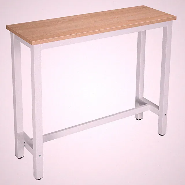 Bartisch Bistrotisch Stehtisch Esstisch Partytisch MDF Metall Hell Eiche BT17hei