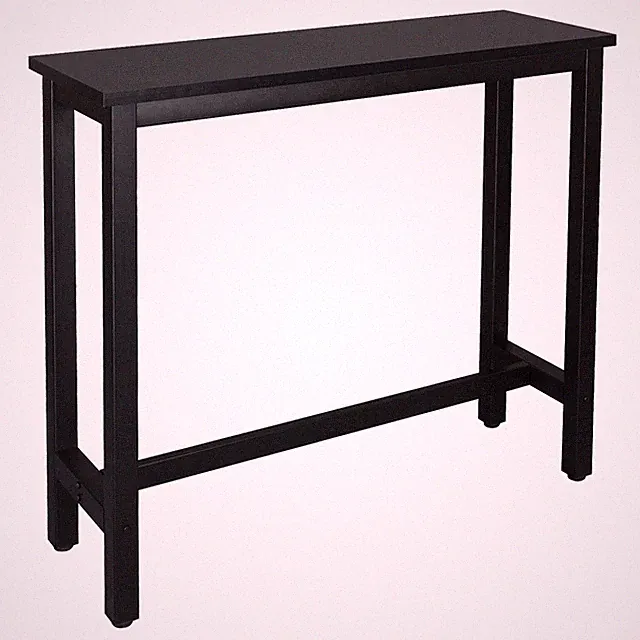 Bartisch Bistrotisch Stehtisch Esstisch Partytisch MDF Metall Schwarz BT17sz