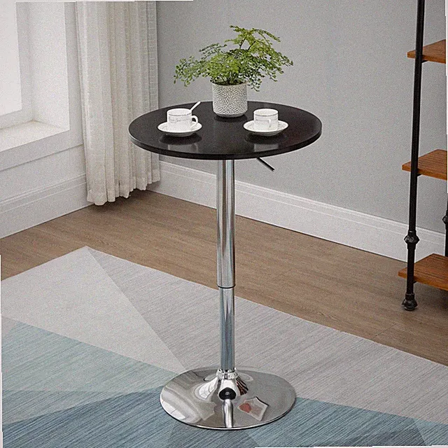 Bartisch rund Esstisch 360° Drehtisch höhenverstellbarer Bistrotisch Refurbished