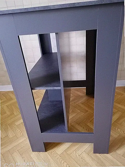 Bartisch Schiefergrau