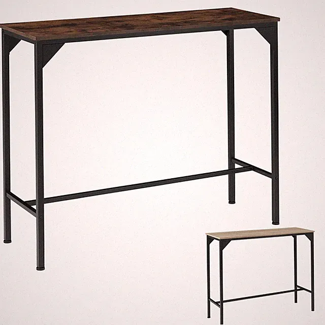 Bartisch Stehtisch Bistrotisch Esstisch Metallgestell MDF Industrial schwarz