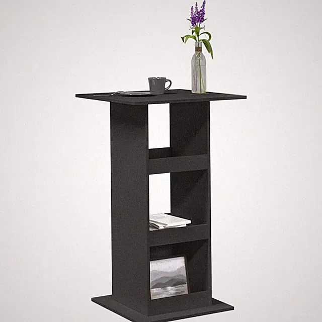 Bartisch Stehtisch Tresentisch Bistrotisch mit Ablagen Holzwerkstoff vidaXL