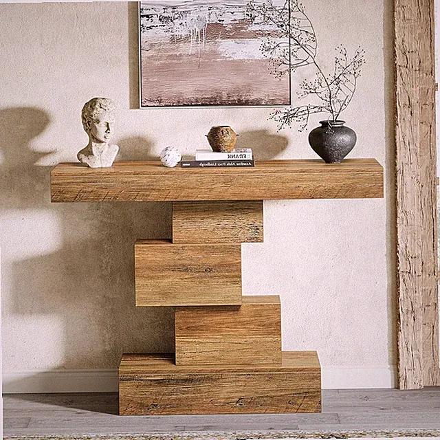 Bauernhaus Konsolentisch 42,5" schmal Sofa Beistelltisch Holz Eingang Flur