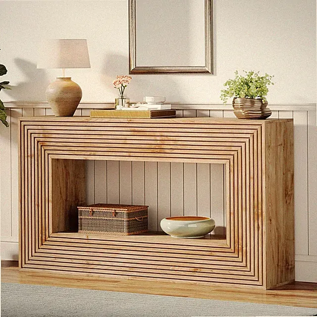 Bauernhaus Konsolentisch, Schmaler Sofatisch mit Lagerung, 150 x 30 x 83 cm