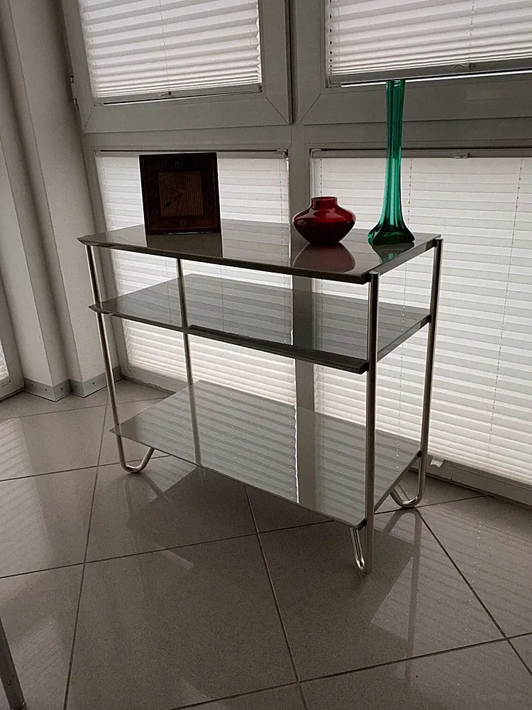 Bauhaus Art Deco Metall Regal Anrichte Sideboard Restauriert