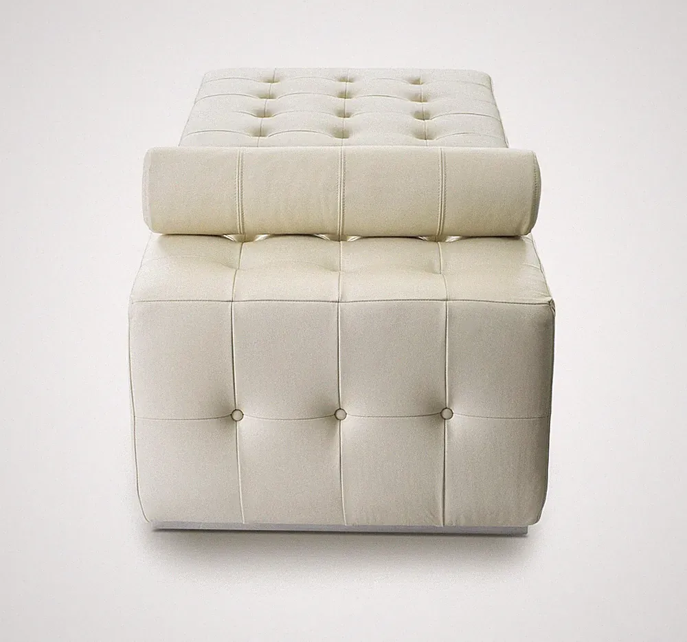 Bauhaus Daybed Cube Leder Weiß oder Creme Récamière Chaiselongue echtes Leder!