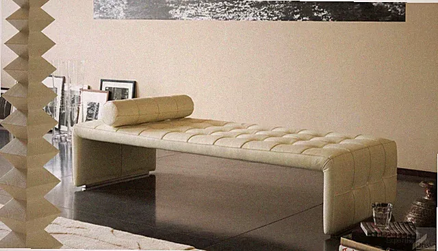 Bauhaus Daybed Tagesbett Leder Creme Récamière Chaiselongue Echtleder Stabil Neu
