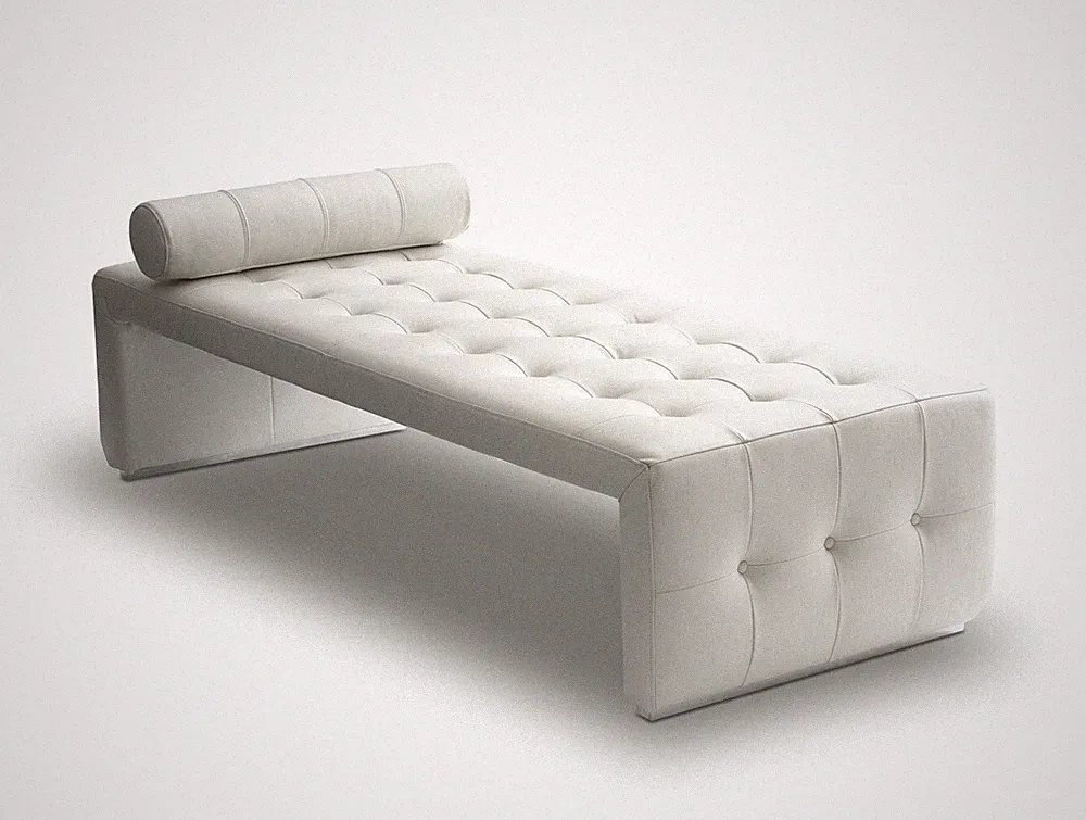 Bauhaus Daybed Tagesbett Leder Weiß Récamière Chaiselongue Echtleder Stabil Neu