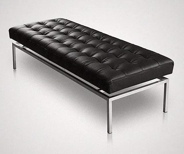 Bauhaus Lederbank Sitzbank Bank Leder o. echtes Kuhfell Länge 109 o.160 cm.H44cm