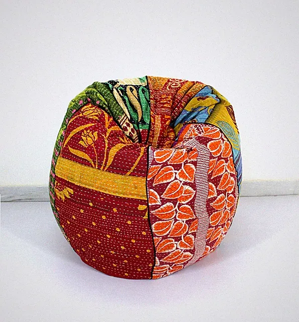 Baumwolle Kantha Sitzsack Vintage Bohemian Hippie Sitzsack Kinder Möbel Set