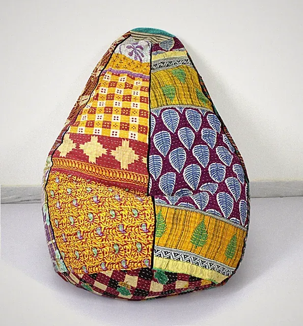 Baumwolle Kantha Sitzsack Vintage Bohemian Hippie Sitzsack Kindermöbel Set