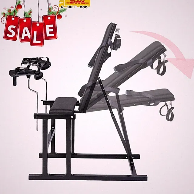 BDSM Möbel Sklaven Stuhl Sex Maschine + AV Rod Bracket Pro Spanking Bank 300W