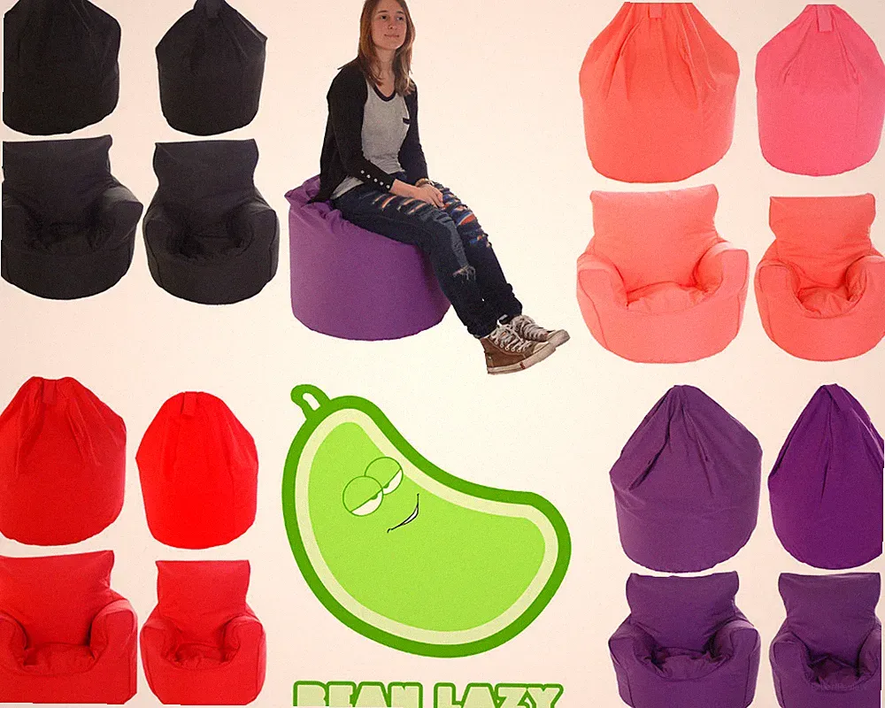 BeanLazy Kinder/Teens/Erwachsene Größen Sitzsack/Spielsitz. 100% Baumwolle. Mit Füllung.