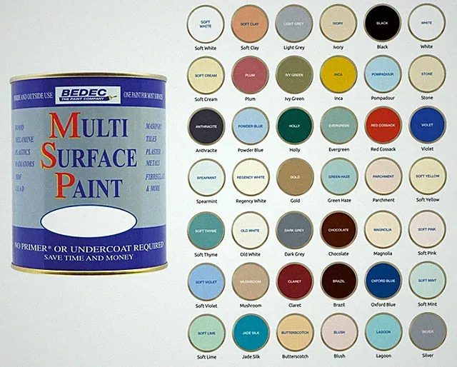 Bedec Multi Surface Paint - Soft Satin - Soft Matt - Soft Gloss - alle Farben -750 ml