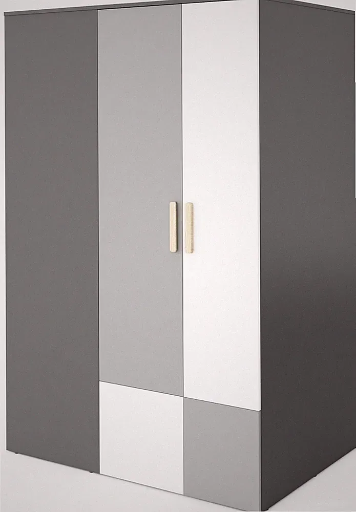 Begehbarer Kleiderschrank POK Garderobeschrank Eckschrank mit Licht Schrank PO0P