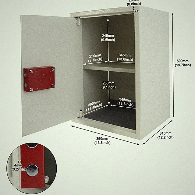 Beige Möbeltresor Tresor Doppelbartschloss Safe Schlüssel Geldschrank Hotelsafe