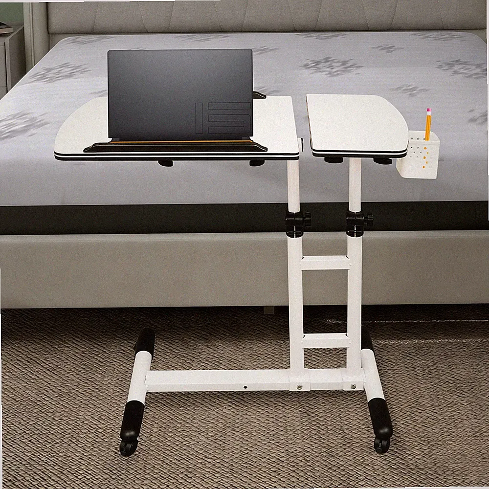 Beistell Tisch Mit Rädern, Höhen Verstellbarer Computer Tisch, Schreib Tisch