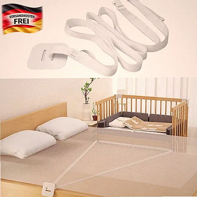 Beistellbett Gurt verstellbar für Kinderbetten und Boxspringbetten sichere Befes