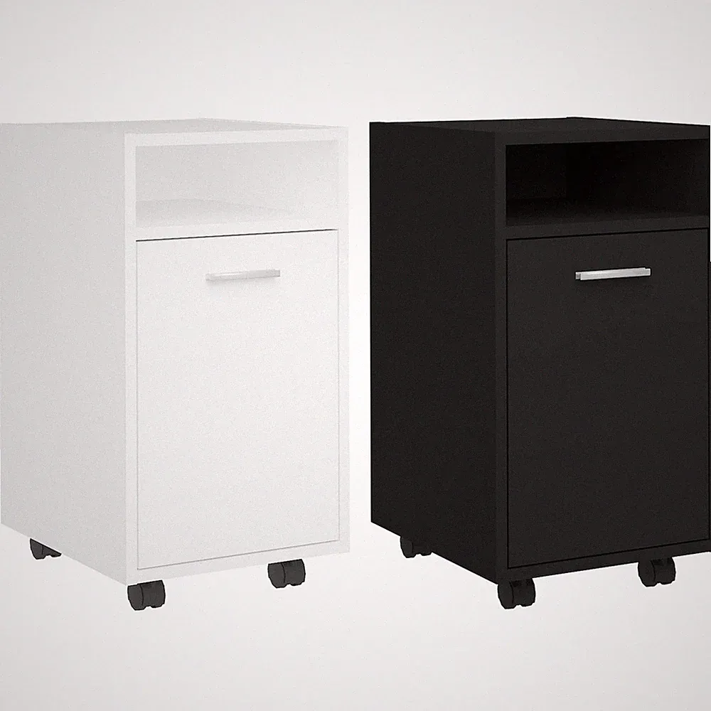 Beistellschrank Rollen Sideboard Kommode Mehrzweckschrank Flurschrank Büromöbel