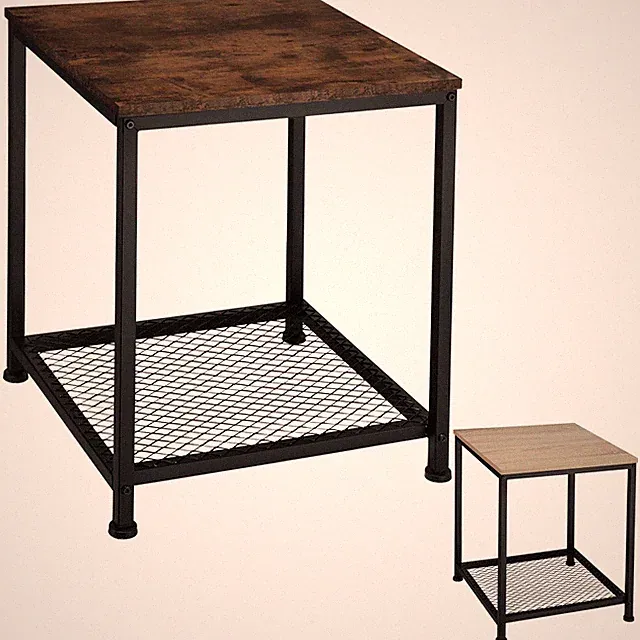 Beistelltisch aus Holz und Metall Couchtisch Sofatisch Tisch Industrial schwarz