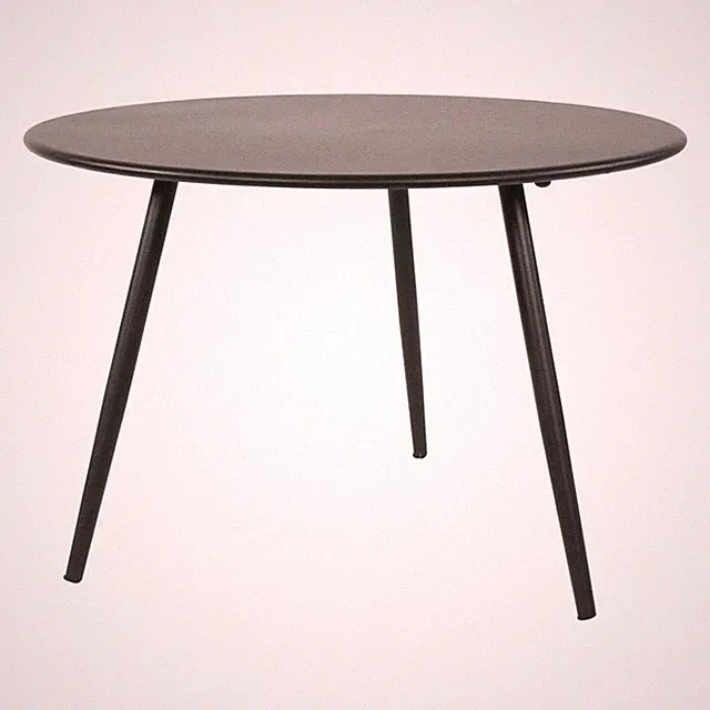 Beistelltisch aus Metall rund Ø 45cm schwarz Kaffeetisch Couchtisch Gartentisch