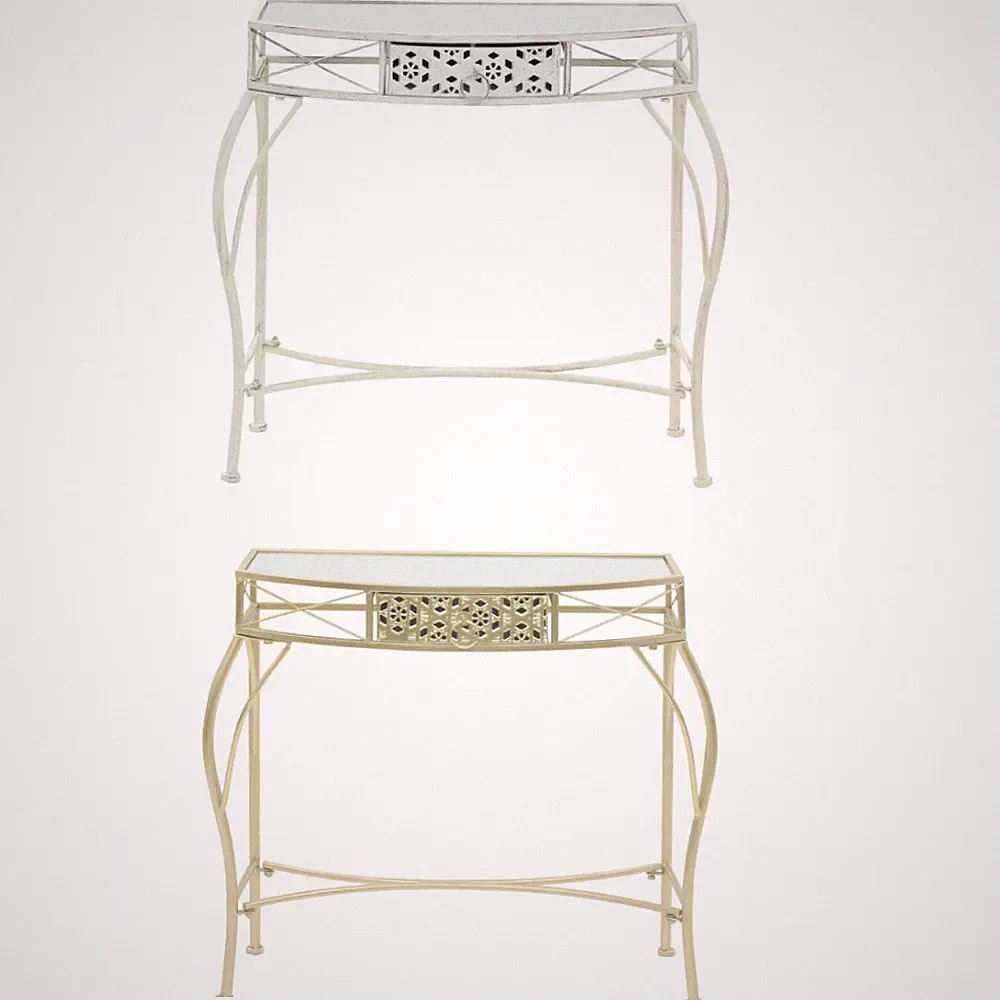Beistelltisch Balkontisch Couchtisch Tisch Französischer Stil Metall 82x39x76 cm