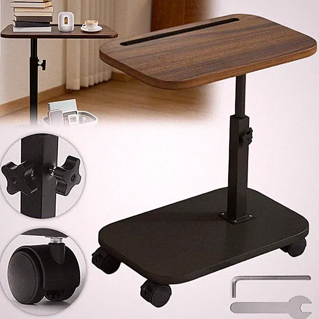 Beistelltisch C-Form Couchtisch Laptoptisch Sofatisch Kaffeetisch Tisch Braun
