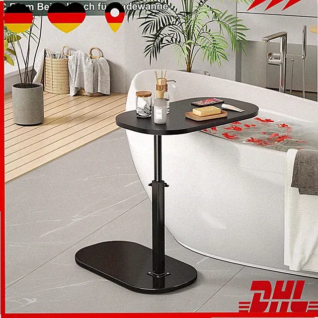Beistelltisch C Form Höhenverstellbar,360° Drehbarer Klein Couchtisch,Moderner Q