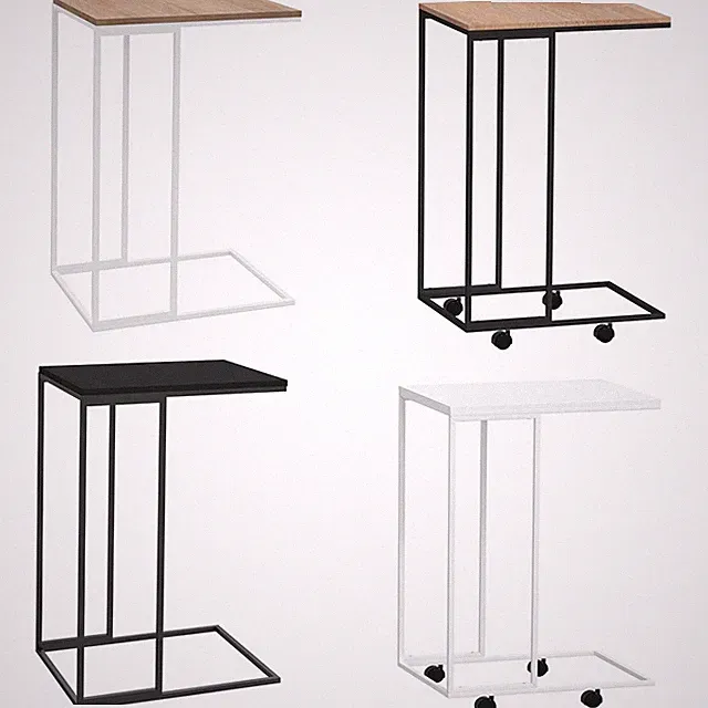 Beistelltisch C-Form Kaffeetisch Couchtisch Sofatisch Wohnzimmertisch Holz