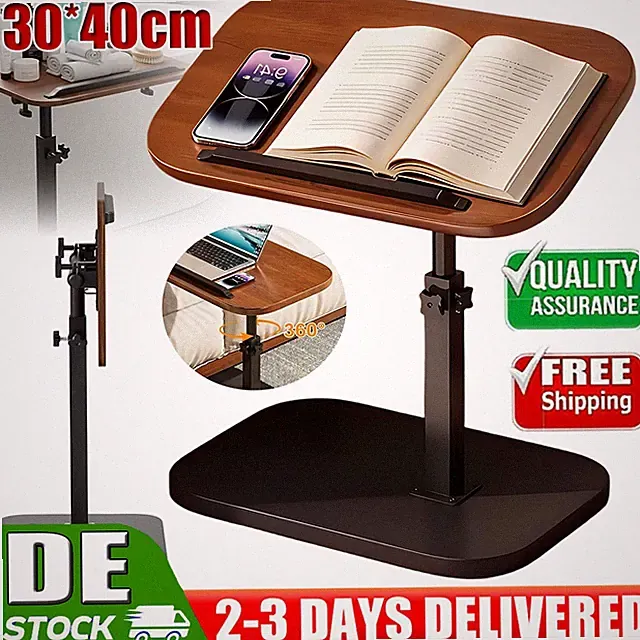 Beistelltisch C-Form Laptoptisch Computertisch Verstellbar Tragbar 360° Drehbar