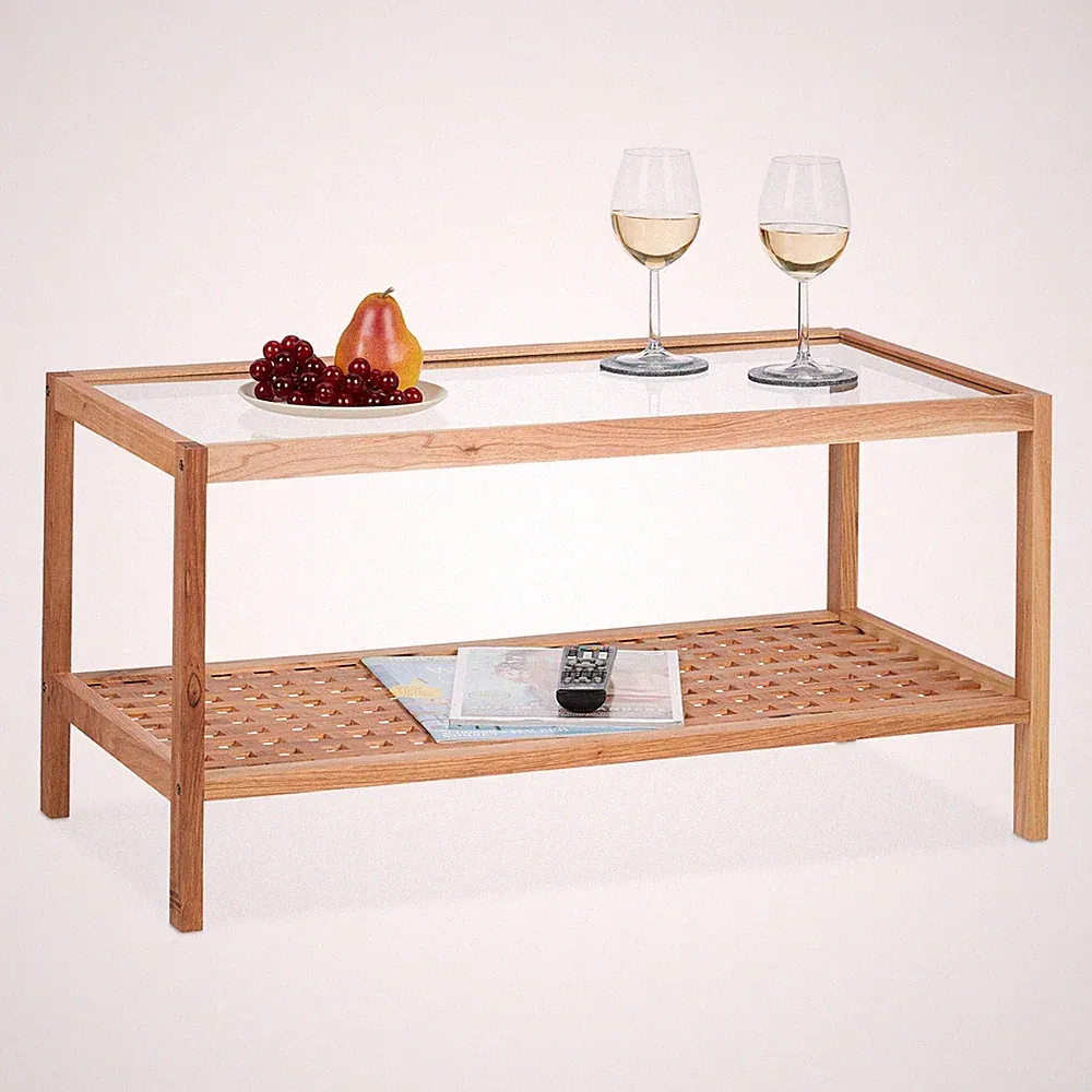 Beistelltisch Couchtisch Ablagetisch Nebentisch 2 Ablagen 10 kg Wohnzimmertisch