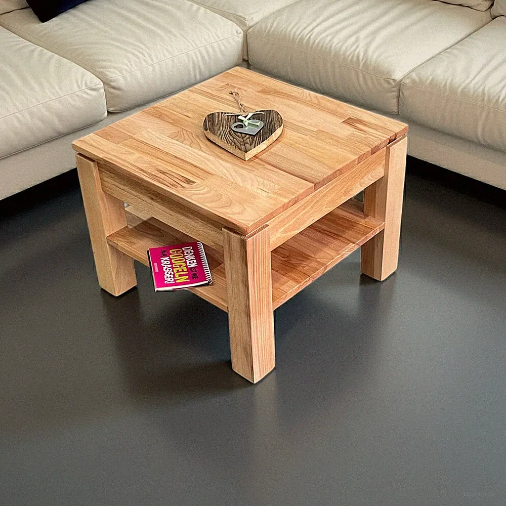 Beistelltisch Couchtisch Holz geölt Kernbuche Massivholz Wohnzimmertisch "H"