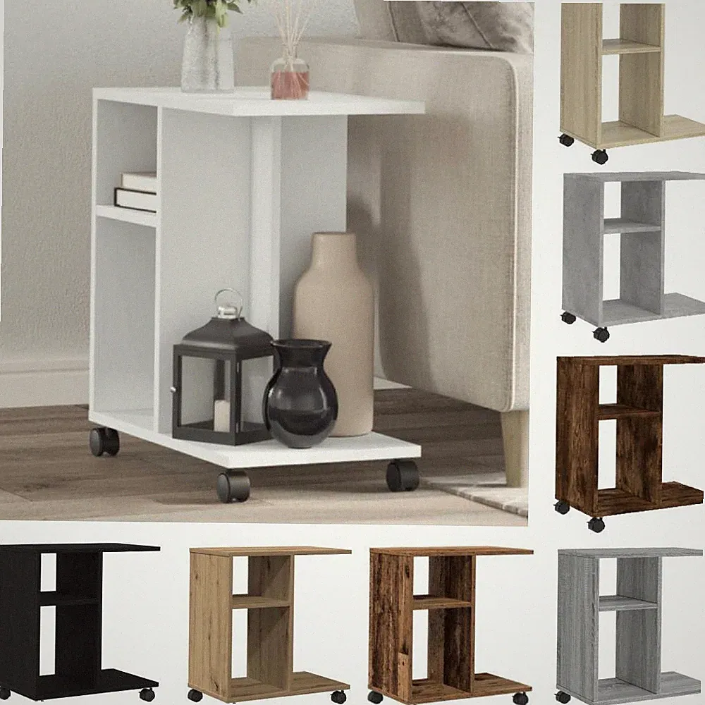 Beistelltisch Couchtisch Sofatisch Kaffeetisch Nachttisch mit Rollen vidaXL