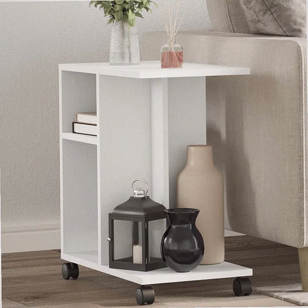 Beistelltisch Couchtisch Sofatisch Kaffeetisch Nachttisch mit Rollen vidaXL