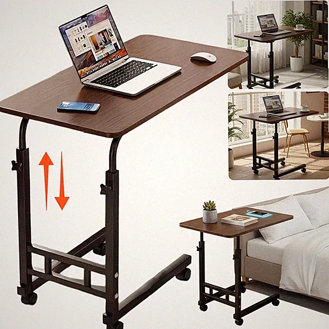 Beistelltisch Couchtisch Sofatisch Rollen Laptoptisch Verstellbar Tisch C-Form