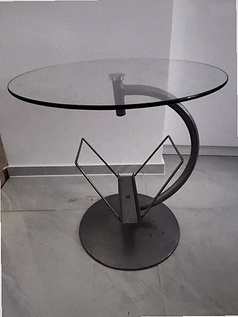 Beistelltisch Couchtisch Stahlrohr Metall Vintage