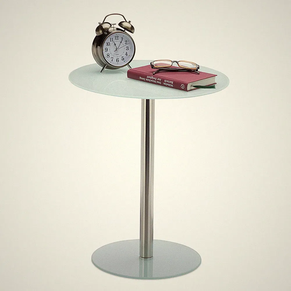 Beistelltisch glas rund Lounge Tisch Couchtisch 4 kg leicht Beistelltisch rund