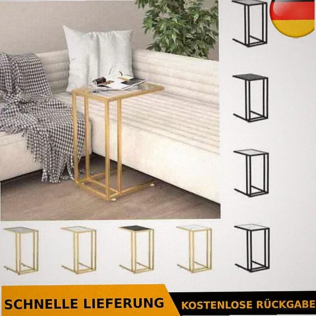 Beistelltisch Hartglas Betttisch Laptoptisch Sofatisch mehrere Auswahl vidaXL