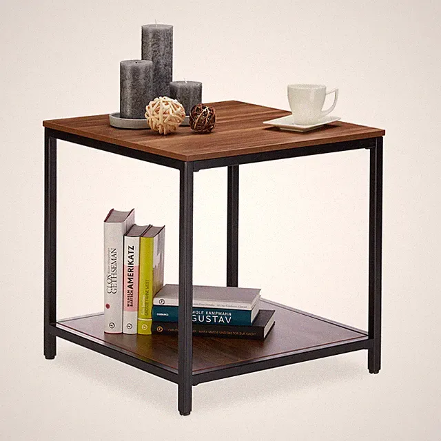 Beistelltisch holz Couchtisch modern Ablagetisch mit Metallgestell pflegeleicht