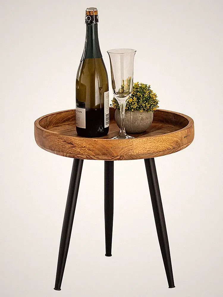 Beistelltisch Holz rund ø 40 o. 50cm 2.Wahl Wohnzimmer Couchtisch Tisch Beine sc