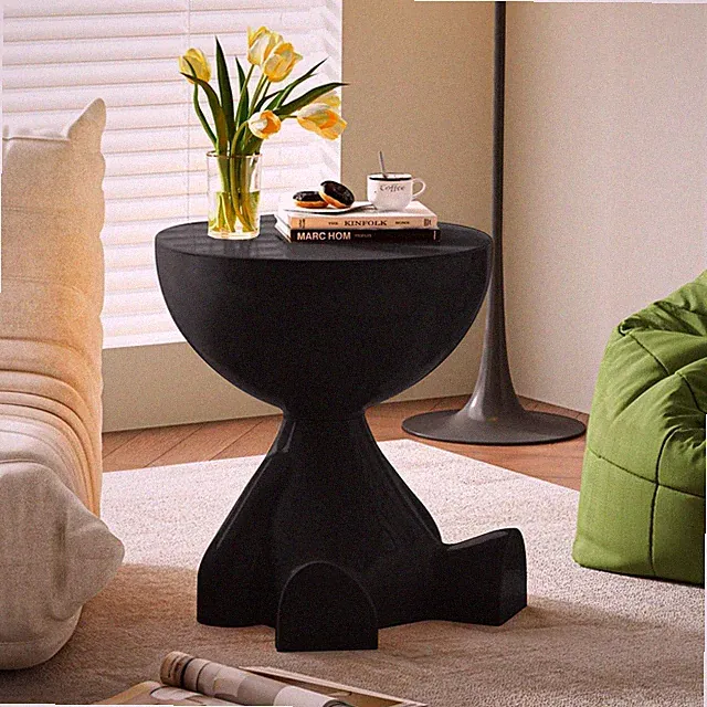 Beistelltisch Kaffeetisch Couchtisch Sofatisch Nachttisch runder schwarz 36cm