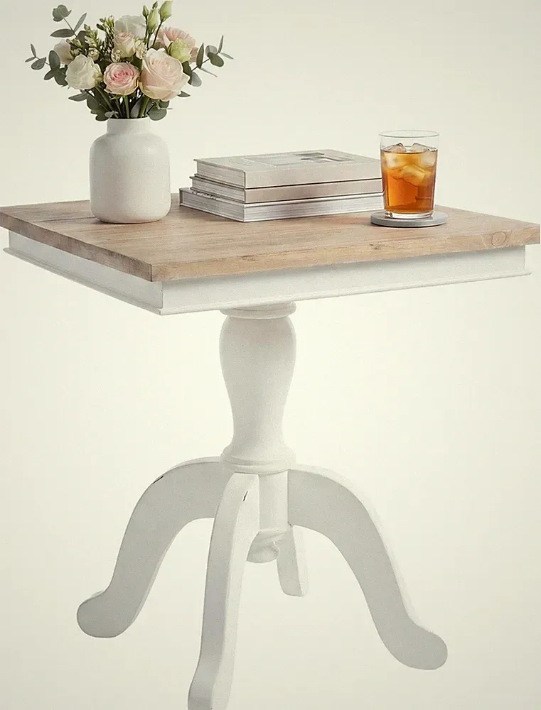 Beistelltisch Lorne quadratisch Sofatisch in Landhausstil Shabby Chic