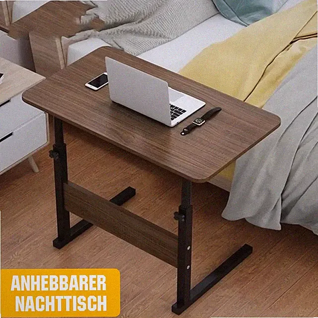 Beistelltisch Mit Rollen HöHenverstellbar Laptoptisch Bett Sofatisch Couchtisch