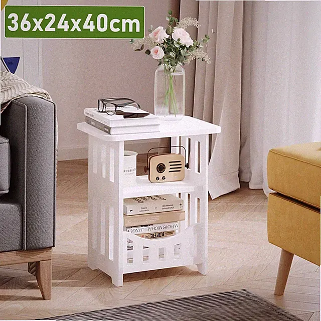 Beistelltisch Nachttisch Kaffeetisch Sofatisch für Wohnzimmer, Schlafzimmer Weiß