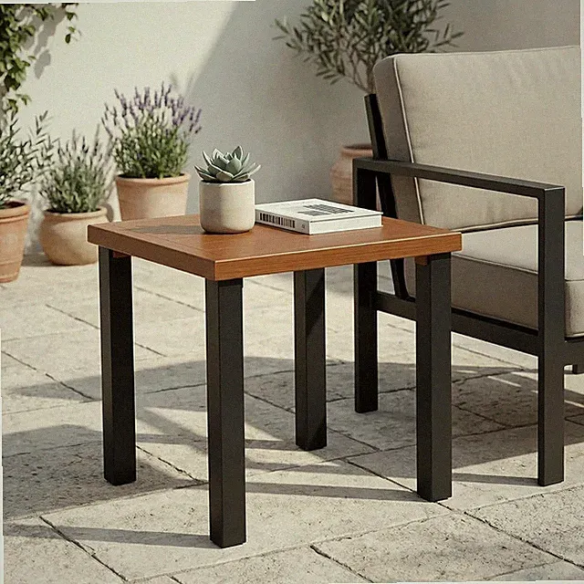 Beistelltisch Outdoor, wetterfester Balkontisch Gartentisch für Terrasse, Balkon
