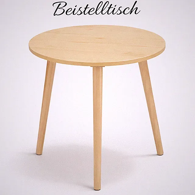 Beistelltisch Rund Holz Hell Skandinavisch Klein Couchtisch Nachttisch Natur Ø42