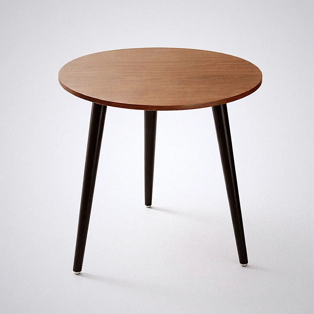 Beistelltisch Rund Holz Klein Skandinavisch Walnuss Couchtisch Nachttisch Ø42cm